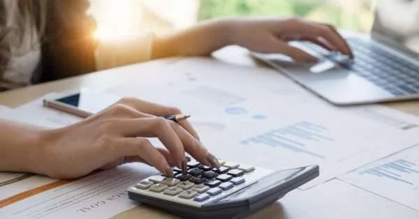 Accountant siting at a desk